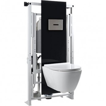 Панель стеклянная OLI для инсталляции Easy Move, черная 601833 Панель стеклянная OLI для инсталляции Easy Move, черная 601833